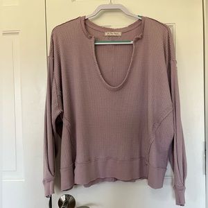 SOLD Free People We the Free XS Like New Purple Pink Sweater Top